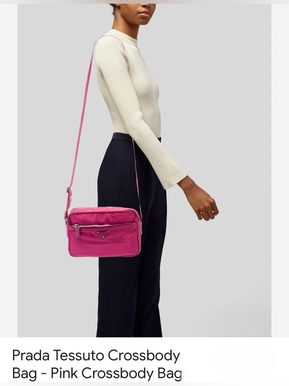 Prada Pink Tessuto Crossbody Bag